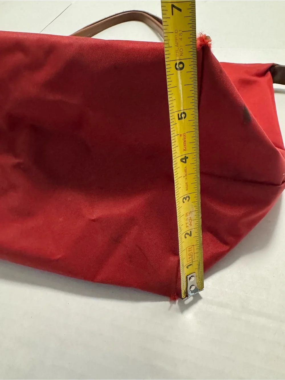 Longchamp Le Pliage Eiffel Tower Red Nylon Tote Stylish Bag Casual Japan READ!